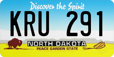 ND license plate KRU291