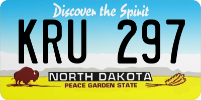 ND license plate KRU297