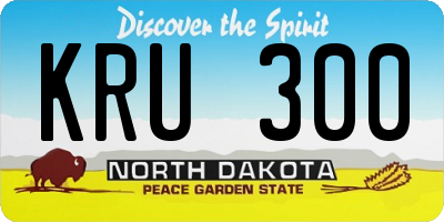 ND license plate KRU300