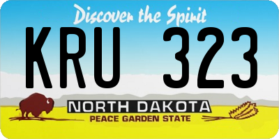 ND license plate KRU323