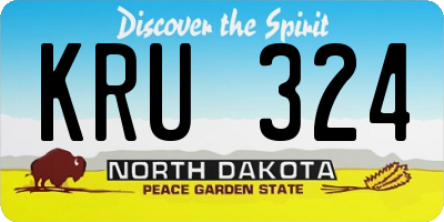ND license plate KRU324
