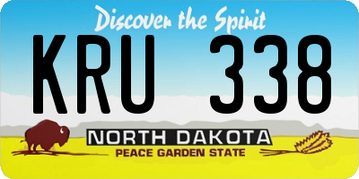 ND license plate KRU338