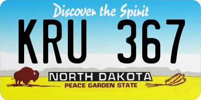 ND license plate KRU367