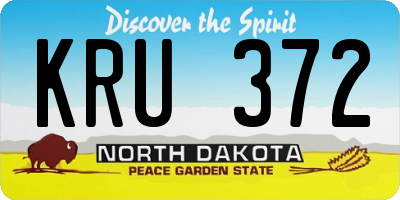 ND license plate KRU372