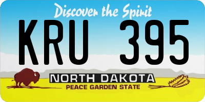 ND license plate KRU395