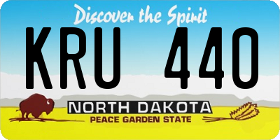 ND license plate KRU440