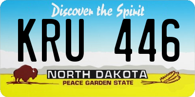 ND license plate KRU446