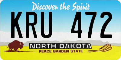 ND license plate KRU472