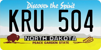 ND license plate KRU504