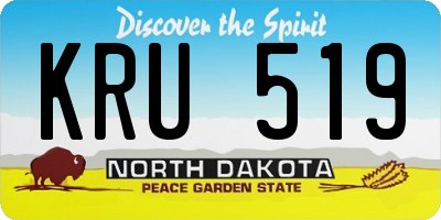 ND license plate KRU519