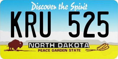 ND license plate KRU525