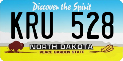 ND license plate KRU528