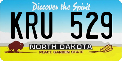 ND license plate KRU529