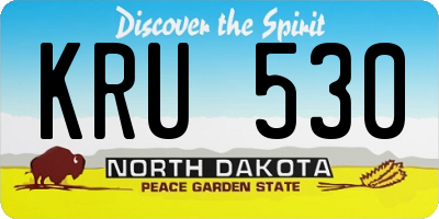 ND license plate KRU530