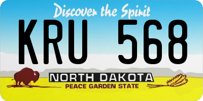 ND license plate KRU568