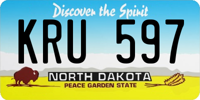 ND license plate KRU597