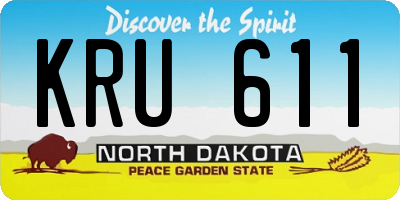 ND license plate KRU611