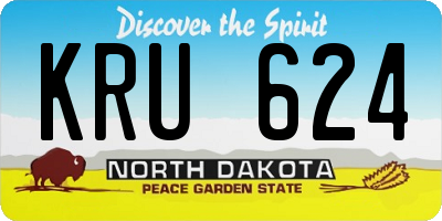 ND license plate KRU624