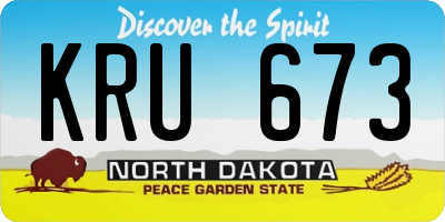 ND license plate KRU673