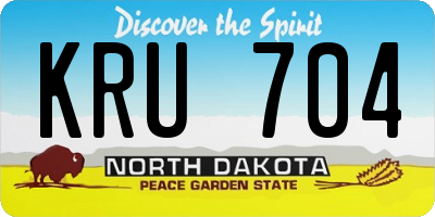 ND license plate KRU704