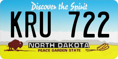 ND license plate KRU722