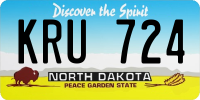 ND license plate KRU724