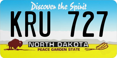 ND license plate KRU727