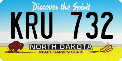 ND license plate KRU732
