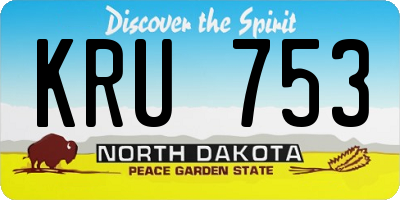 ND license plate KRU753