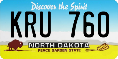 ND license plate KRU760