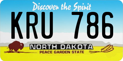 ND license plate KRU786