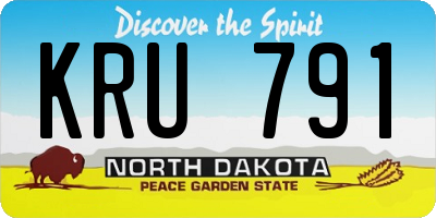ND license plate KRU791