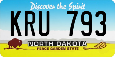 ND license plate KRU793