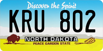 ND license plate KRU802