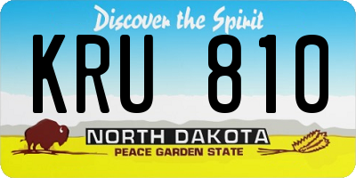 ND license plate KRU810