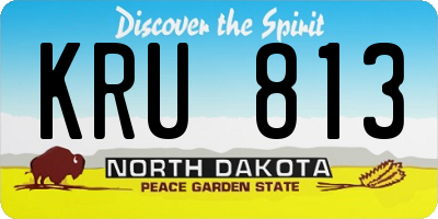 ND license plate KRU813