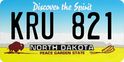 ND license plate KRU821