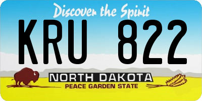 ND license plate KRU822