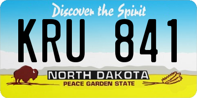 ND license plate KRU841