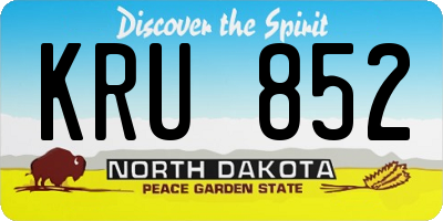 ND license plate KRU852