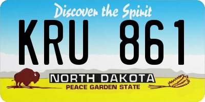 ND license plate KRU861