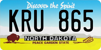 ND license plate KRU865