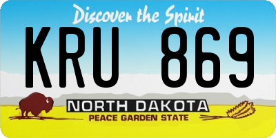 ND license plate KRU869