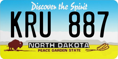 ND license plate KRU887