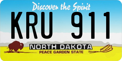 ND license plate KRU911