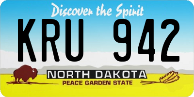 ND license plate KRU942