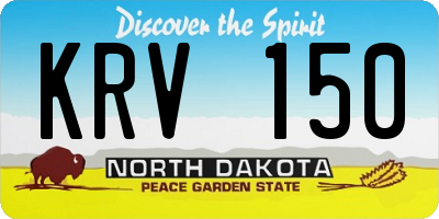 ND license plate KRV150
