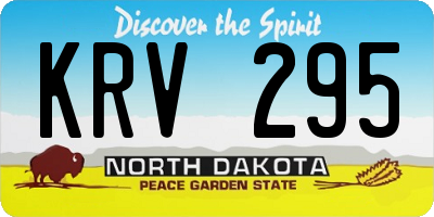 ND license plate KRV295