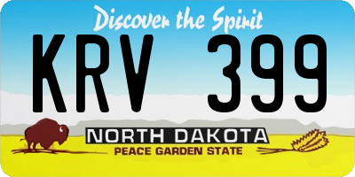 ND license plate KRV399