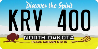 ND license plate KRV400
